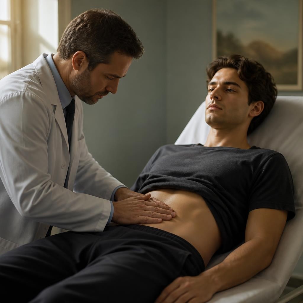 Illustration for the English word “abdomen”