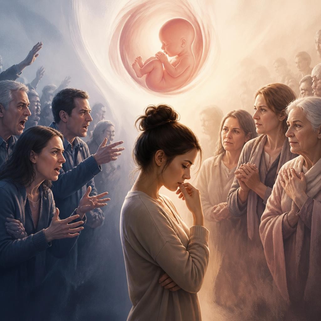 Illustration for the English word “abortion”