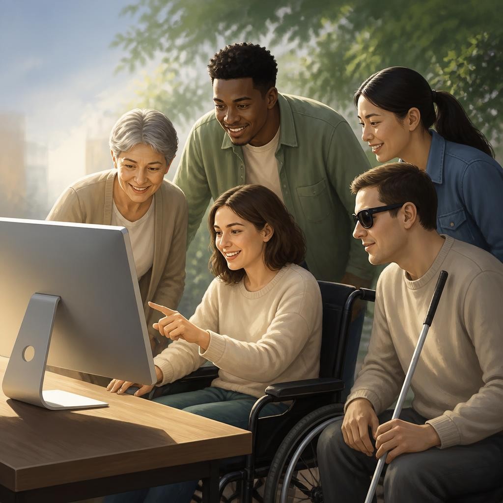 Illustration for the English word “accessible”