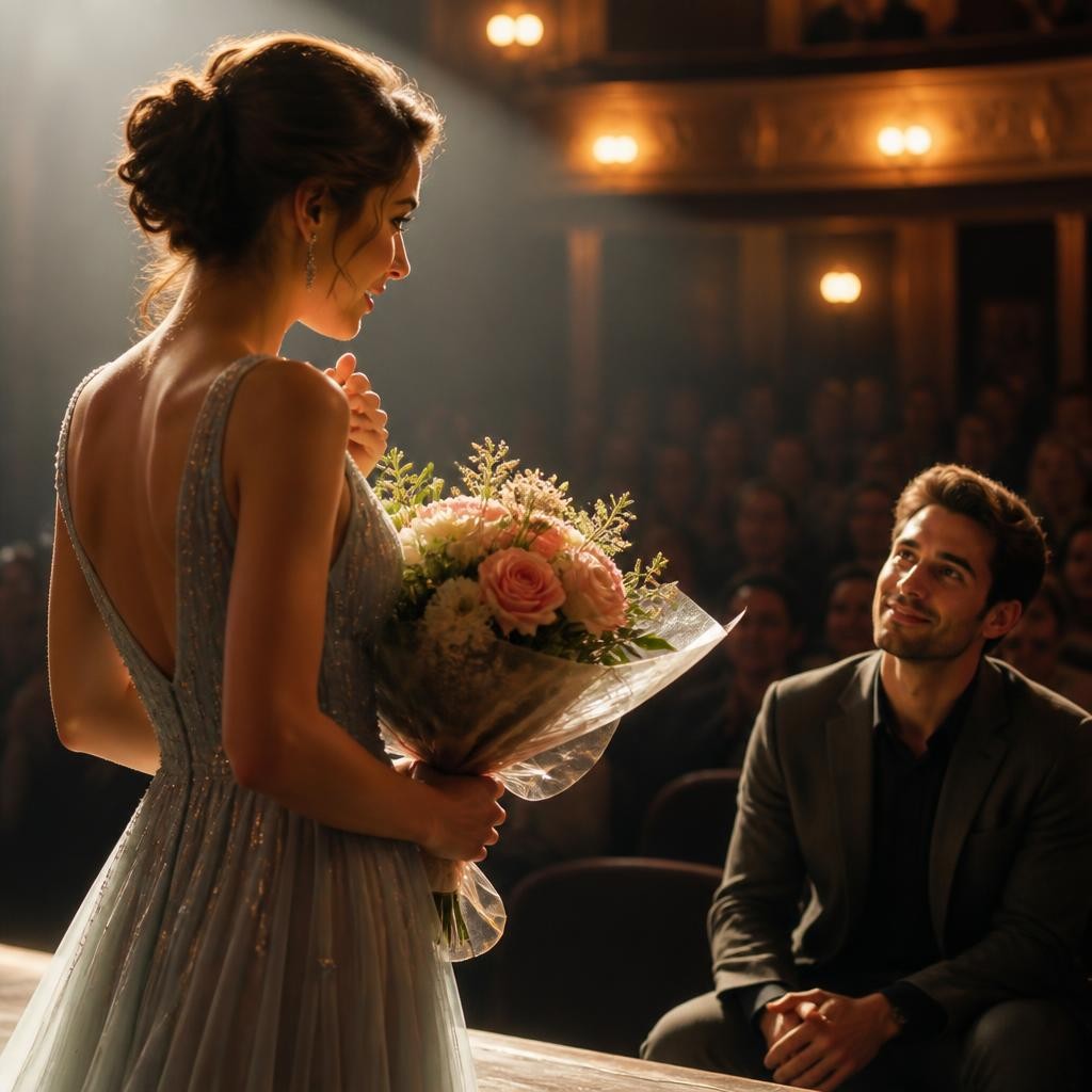 Illustration for the English word “admirer”
