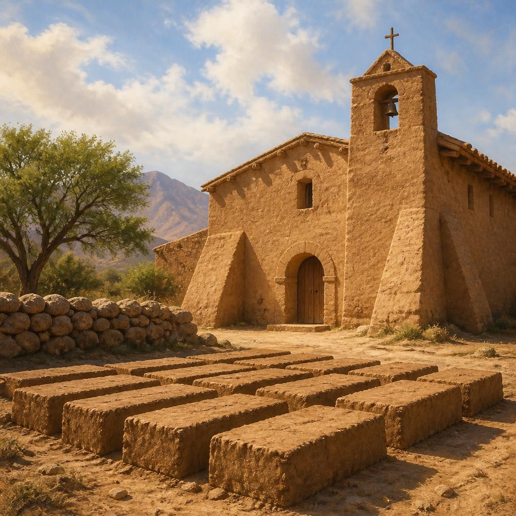 Illustration for the English word “adobe”