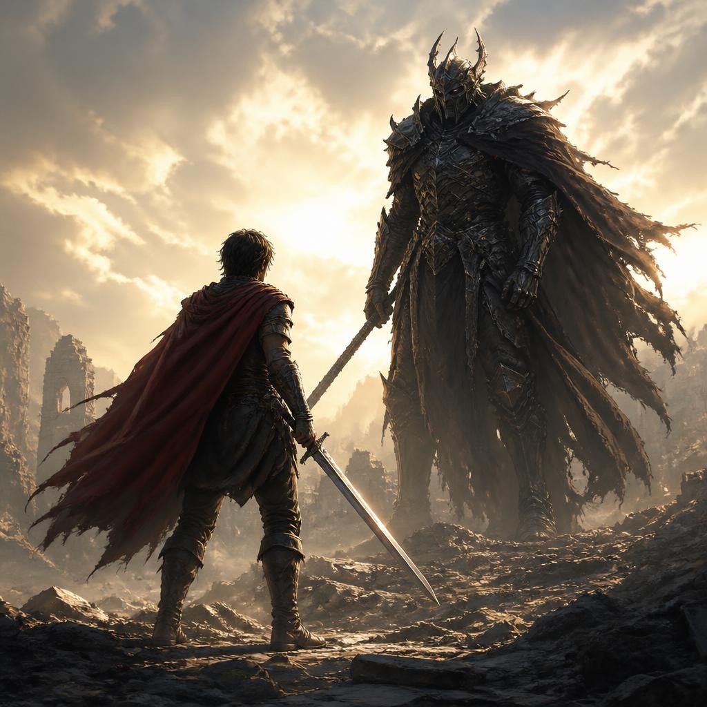 Illustration for the English word “adversary”