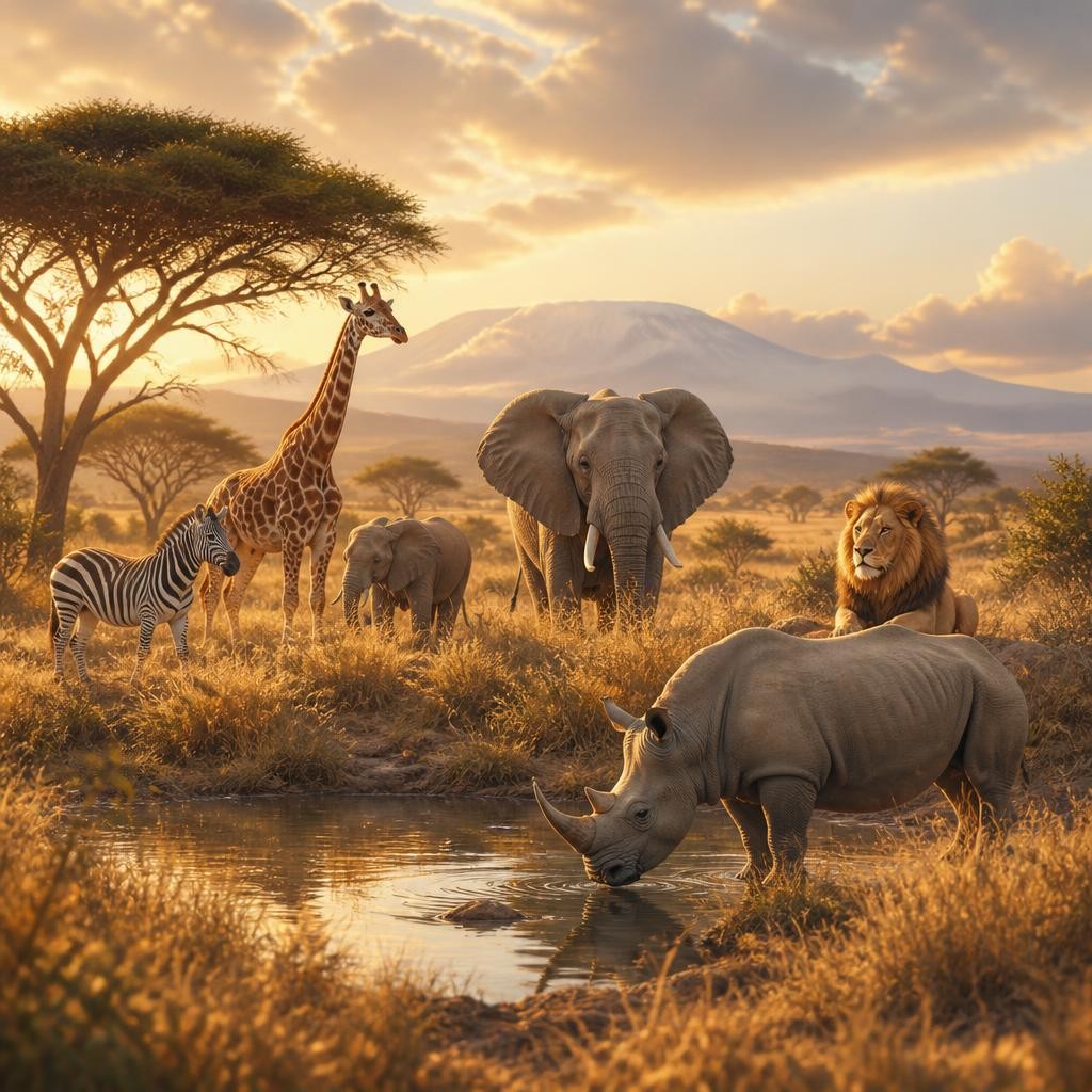 Illustration for the English word “african”