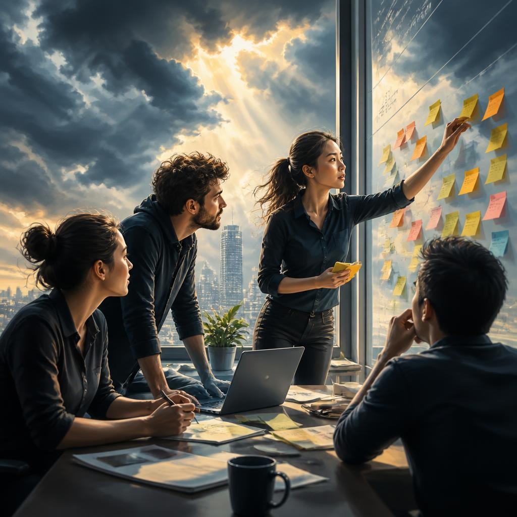 Illustration for the English word “agile”