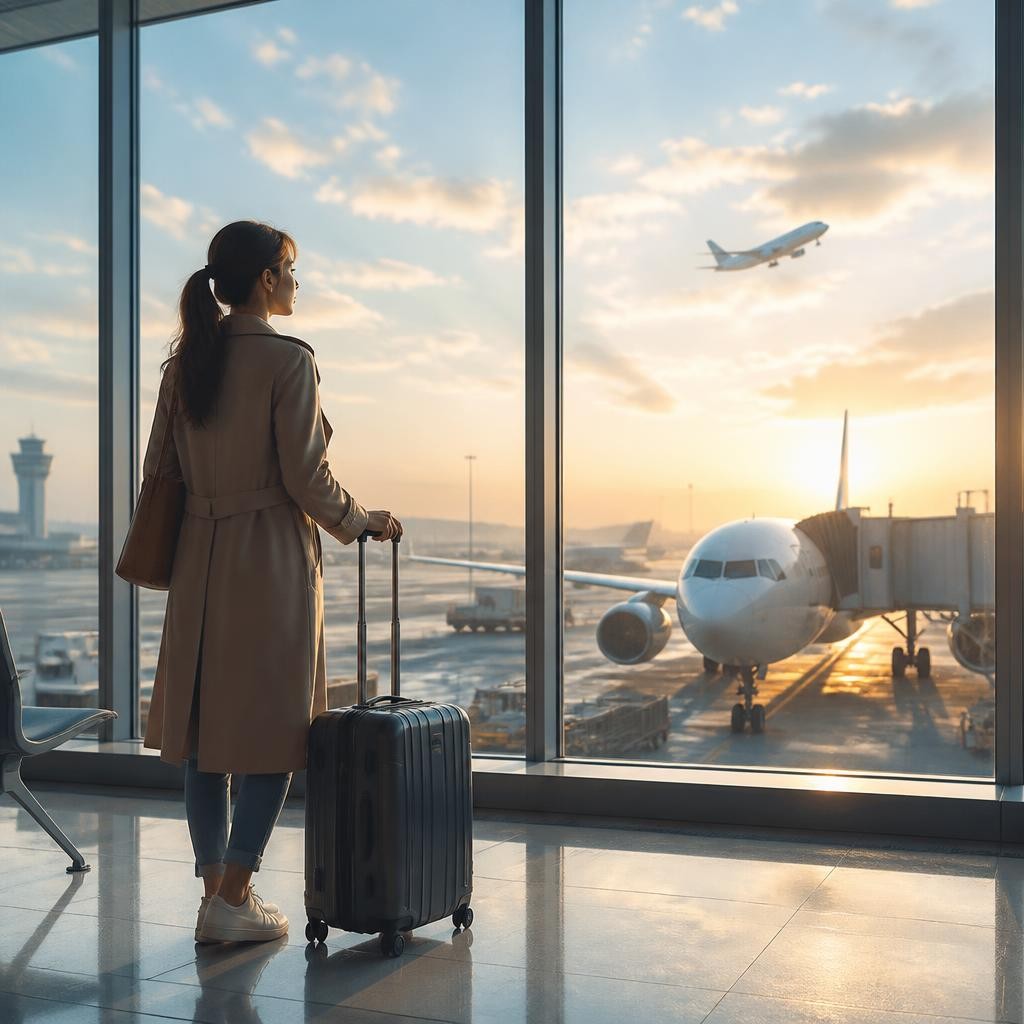 Illustration for the English word “airport”