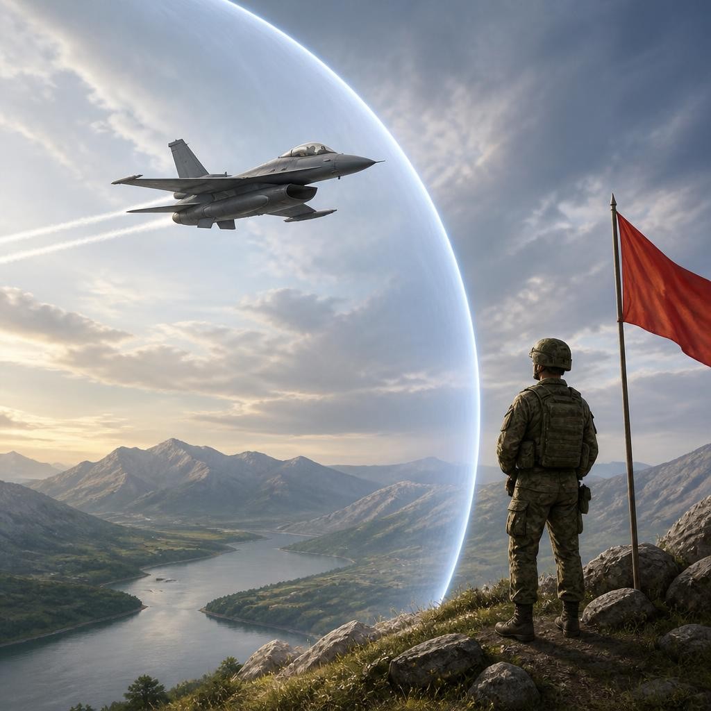 Illustration for the English word “airspace”