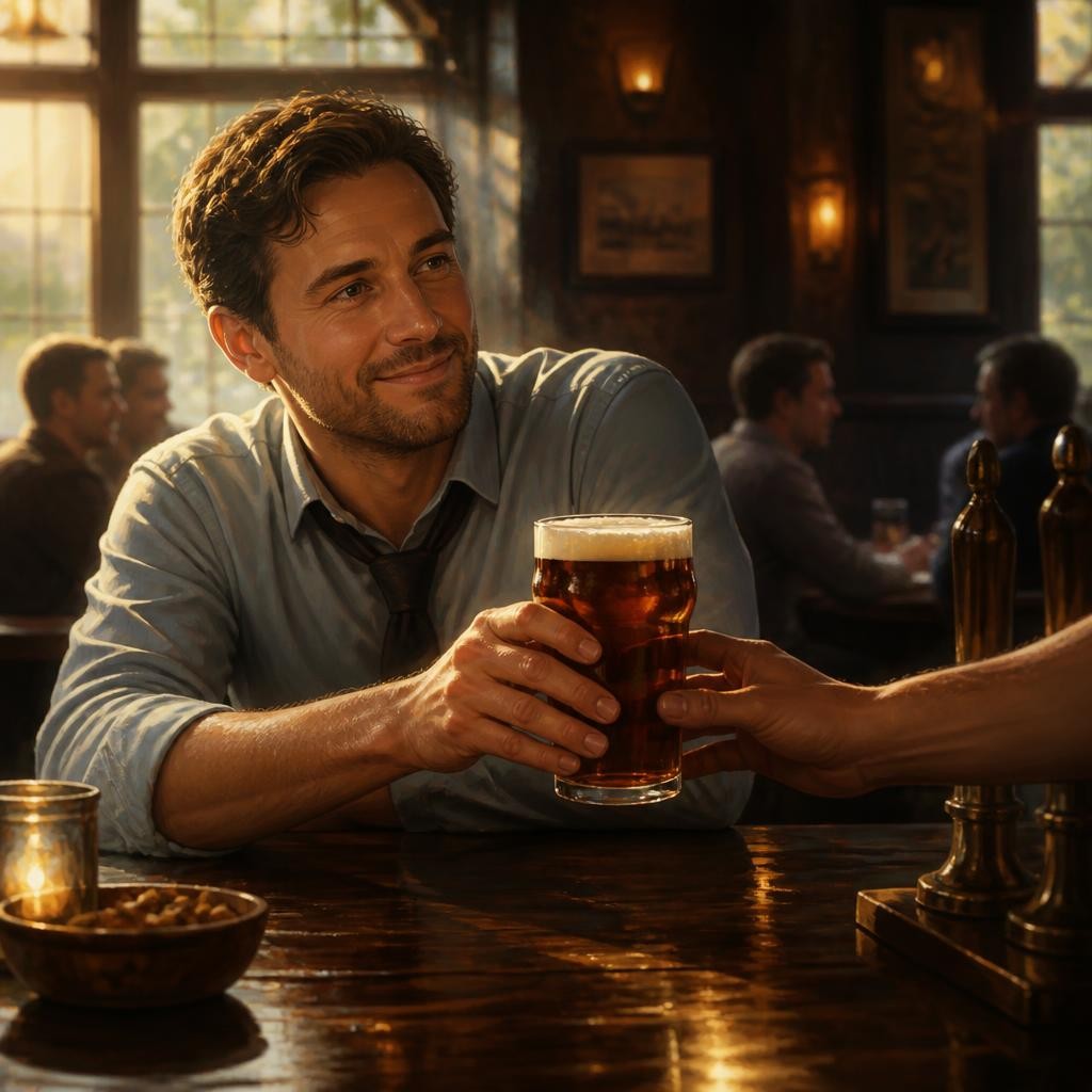 Illustration for the English word “ale”
