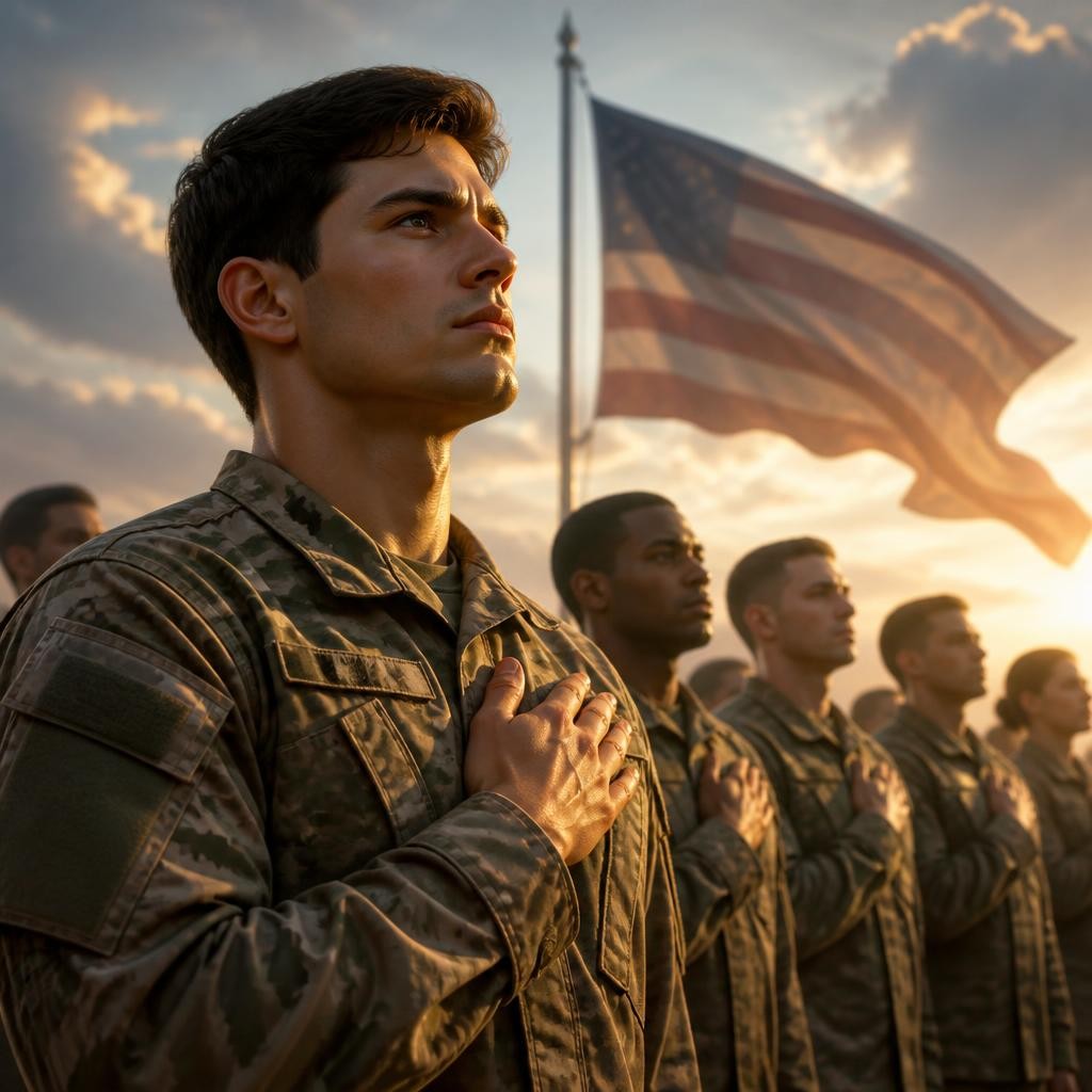 Illustration for the English word “allegiance”