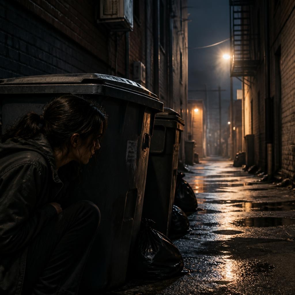Illustration for the English word “alley”