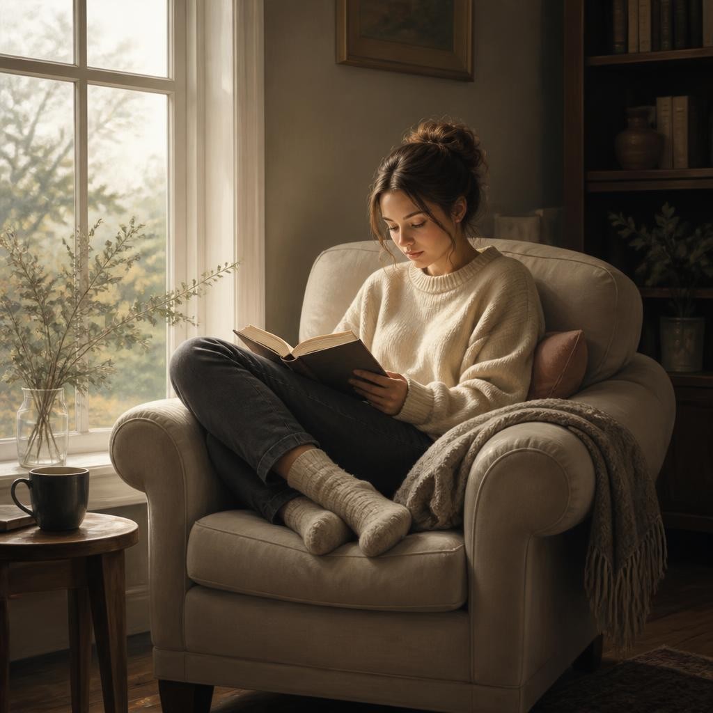 Illustration for the English word “alone”