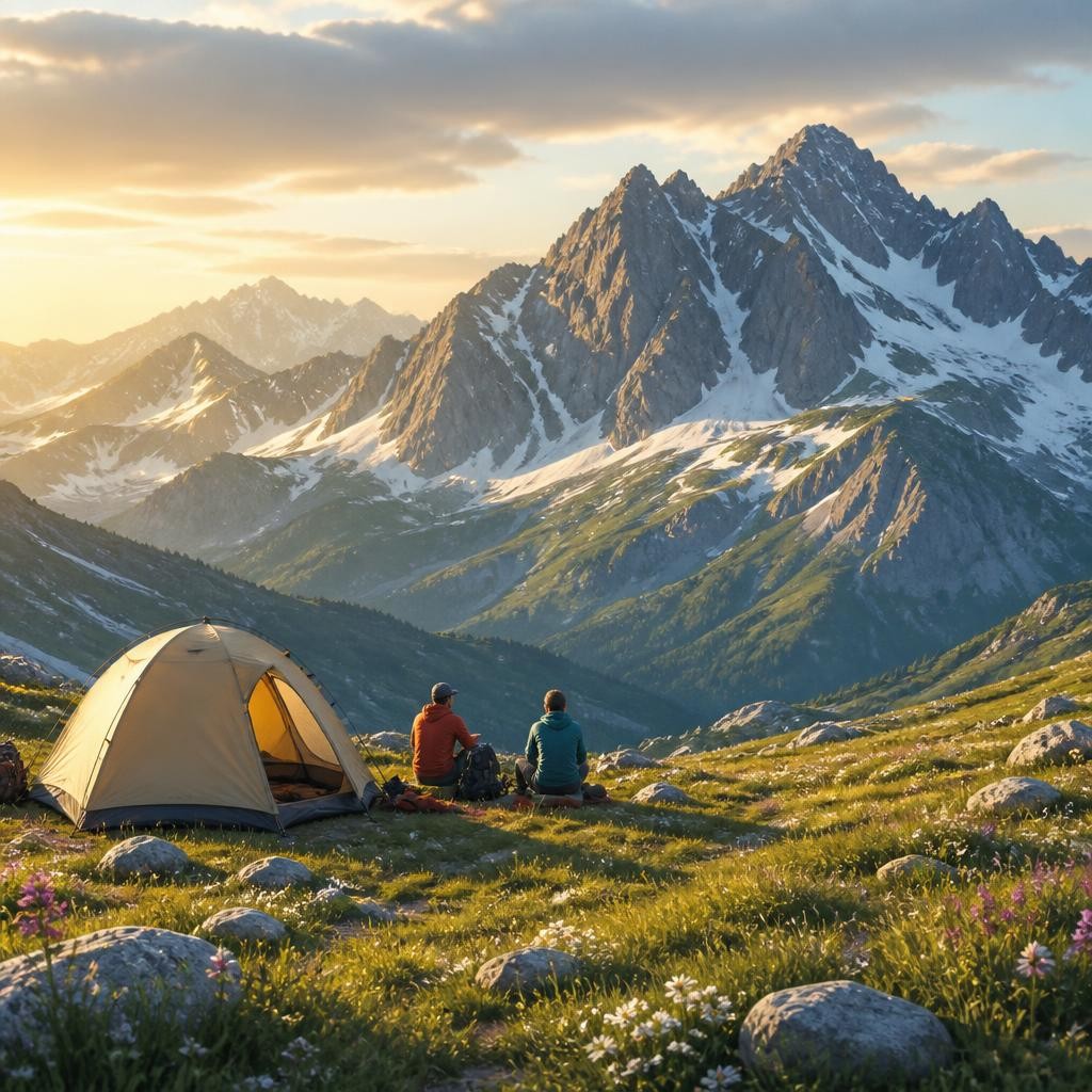Illustration for the English word “alpine”
