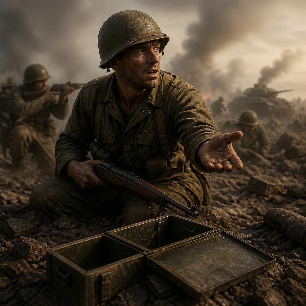 Illustration for the English word “ammo”
