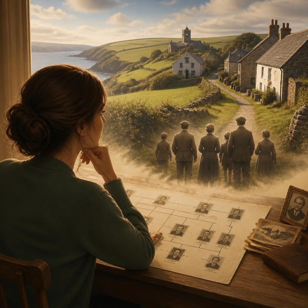 Illustration for the English word “ancestry”