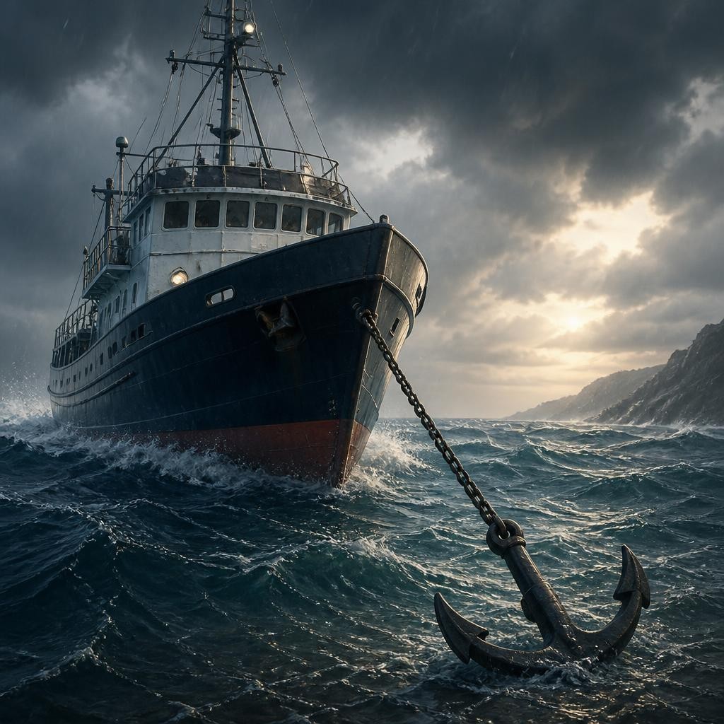 Illustration for the English word “anchor”