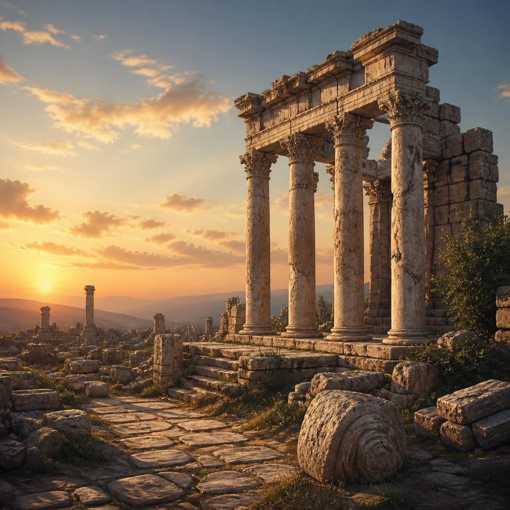 Illustration for the English word “ancient”