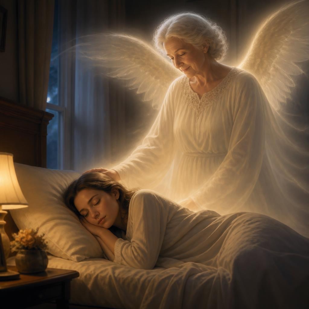 Illustration for the English word “angel”