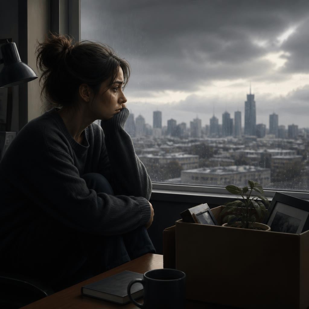Illustration for the English word “angst”
