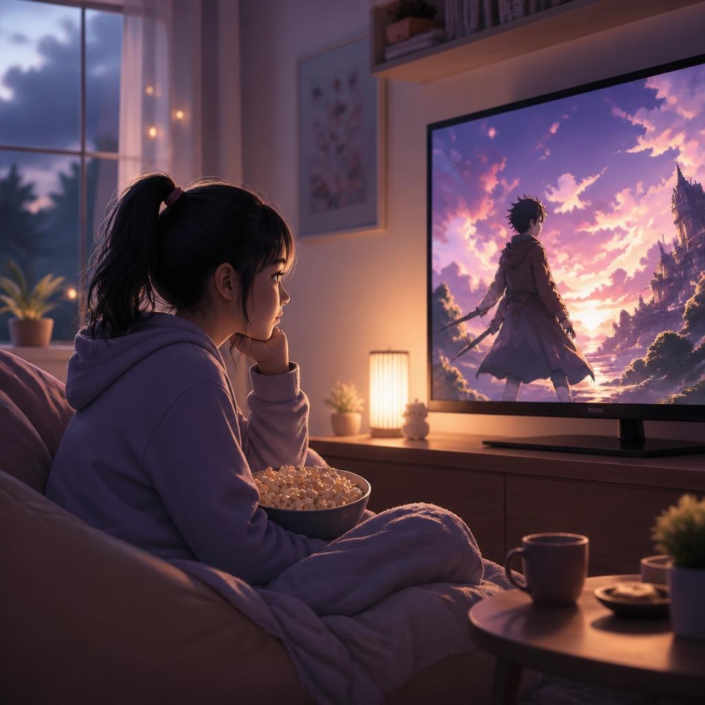 Illustration for the English word “anime”