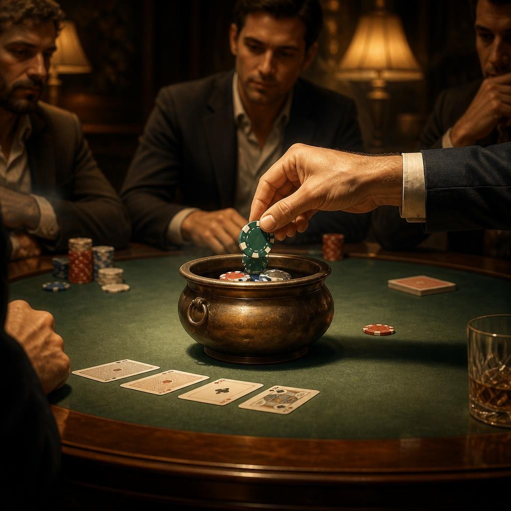 Illustration for the English word “ante”