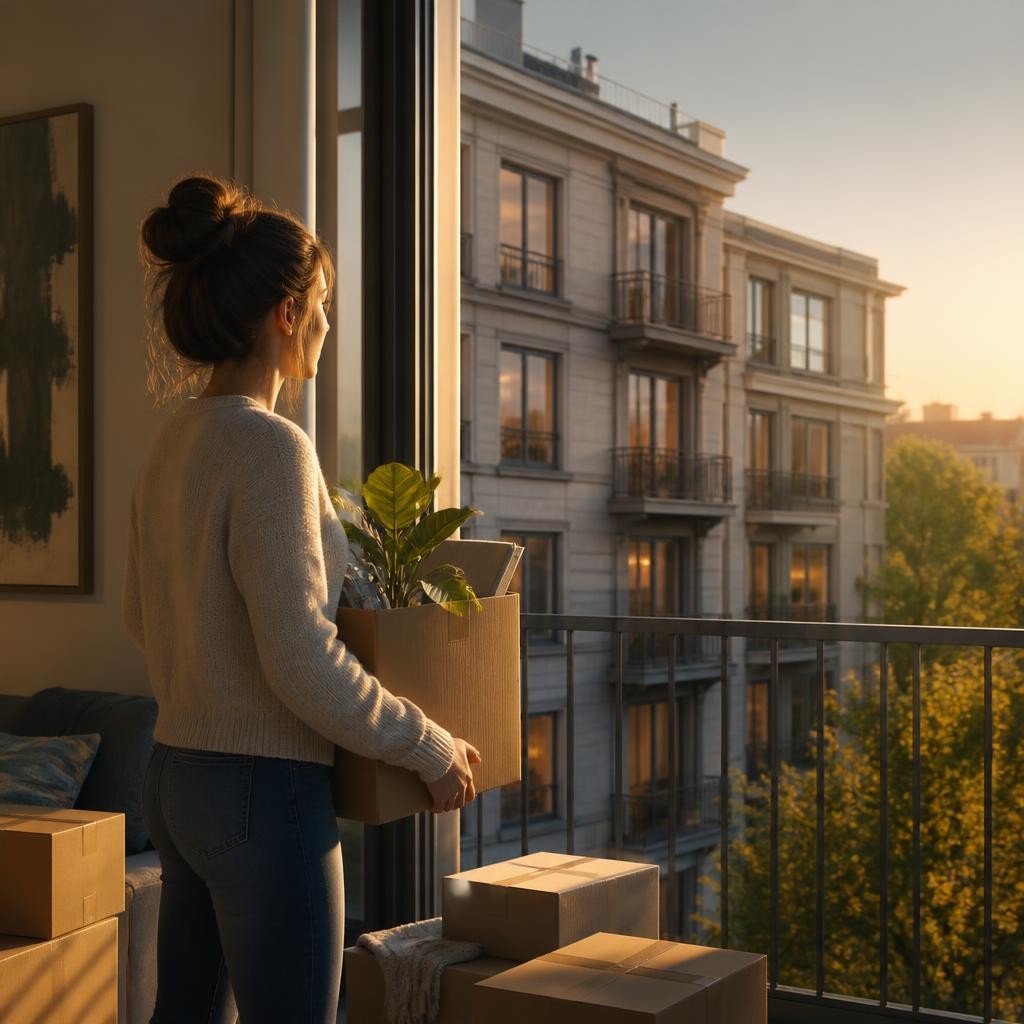 Illustration for the English word “apartment”