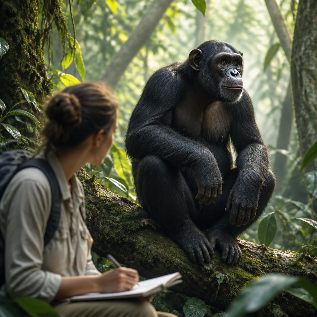 Illustration for the English word “ape”