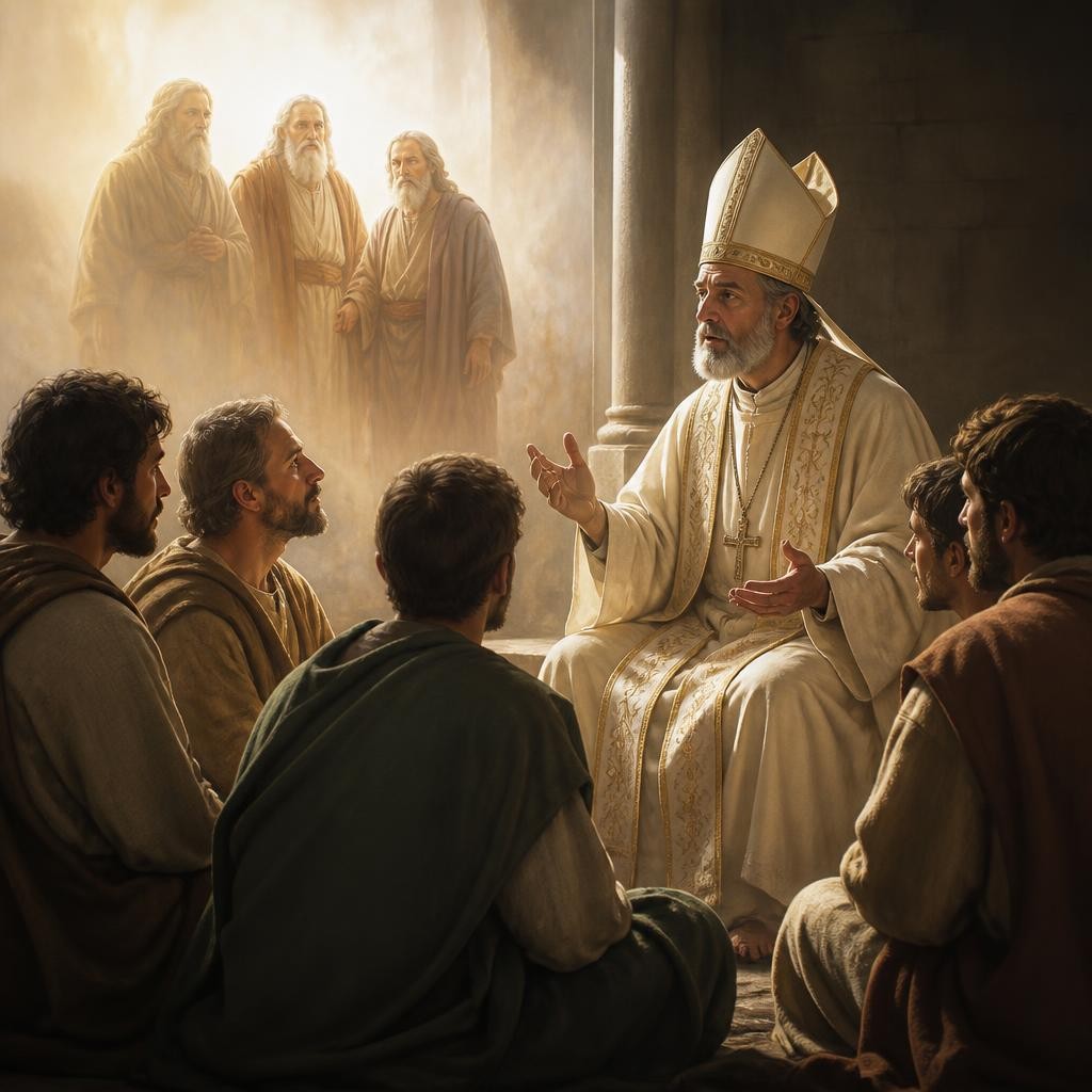 Illustration for the English word “apostolic”