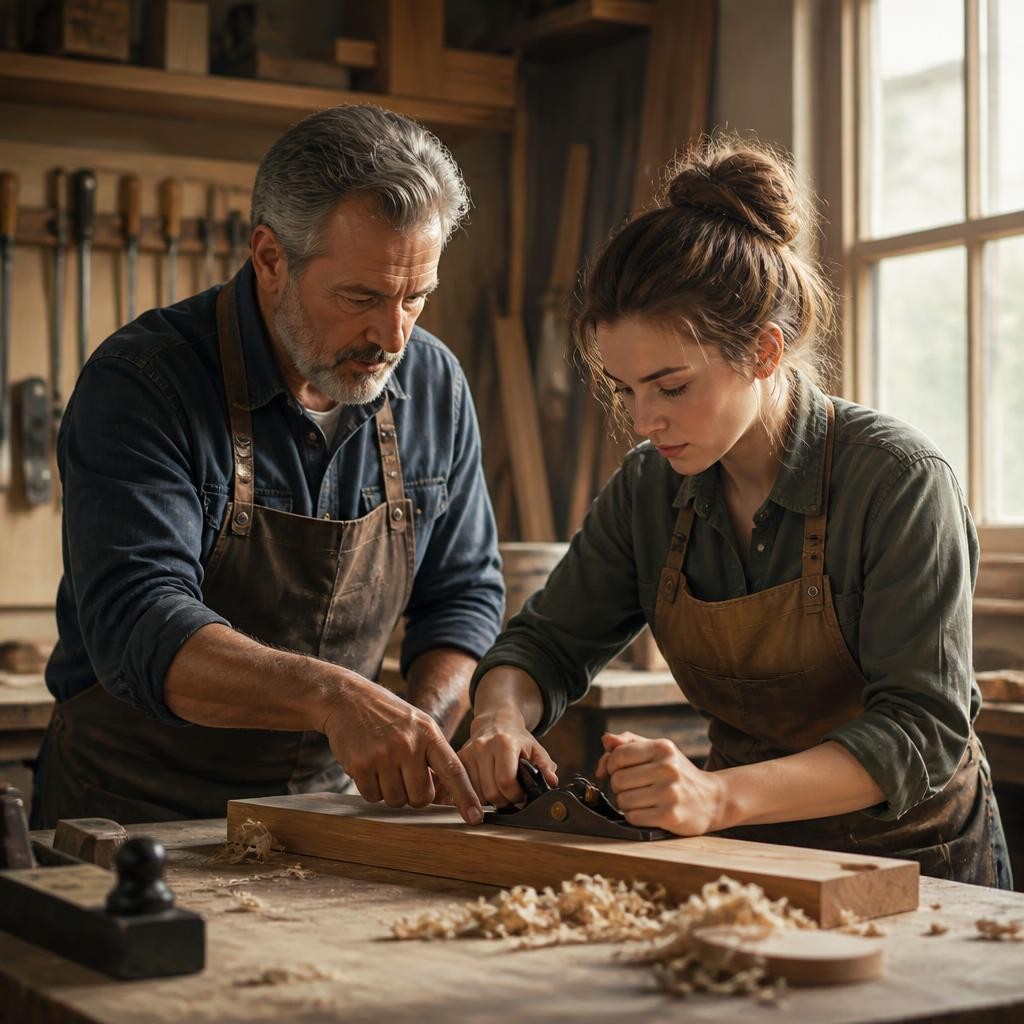 Illustration for the English word “apprenticeship”
