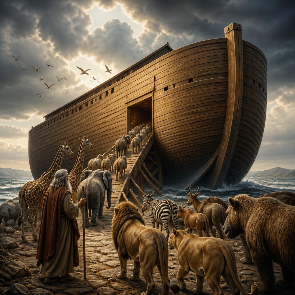 Illustration for the English word “ark”