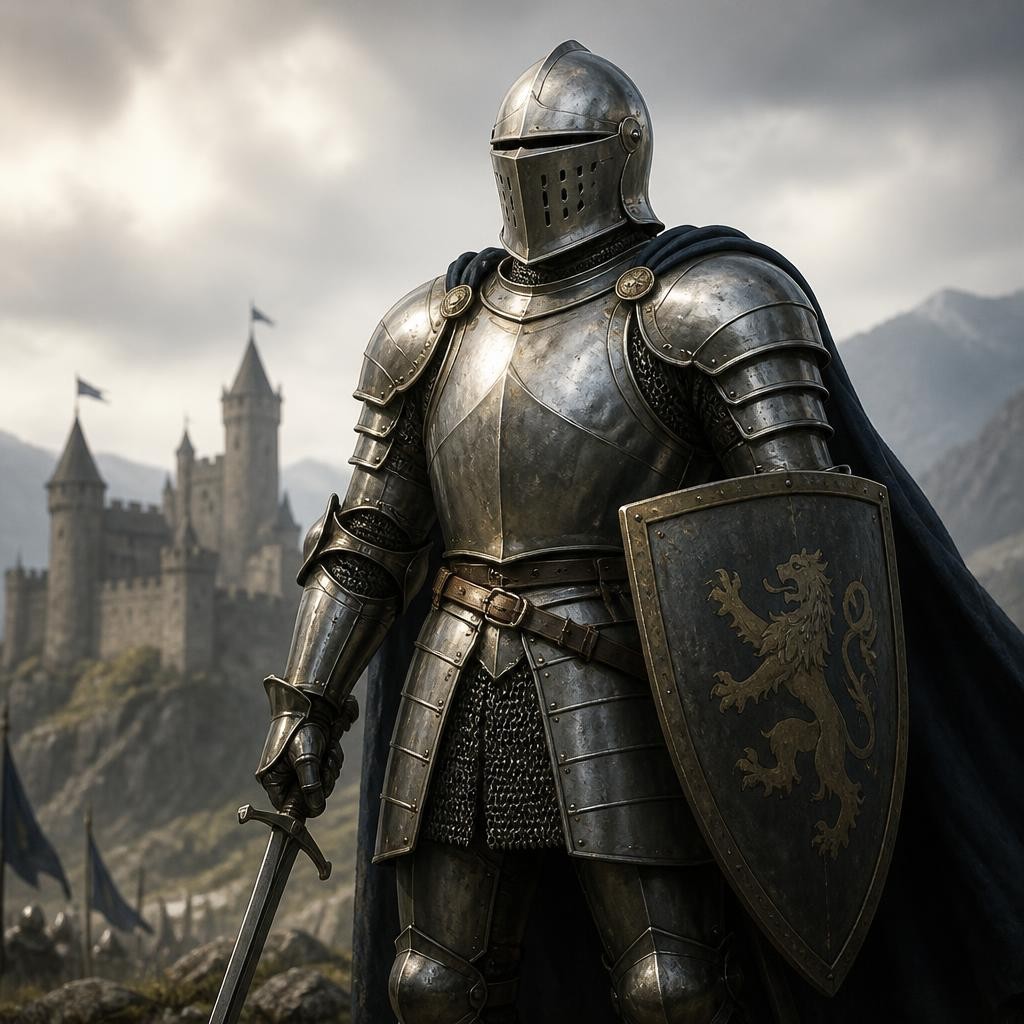Illustration for the English word “armor”