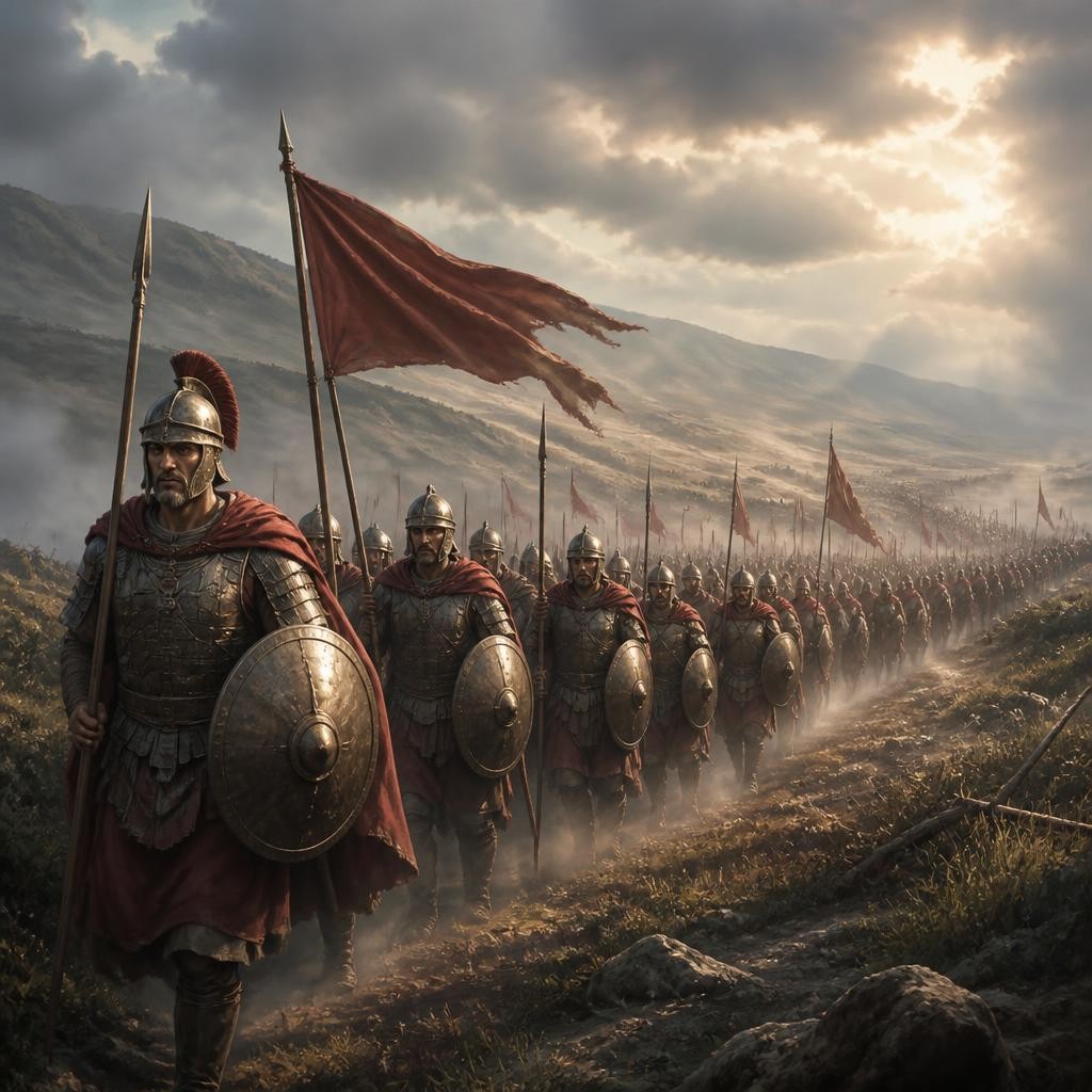 Illustration for the English word “army”