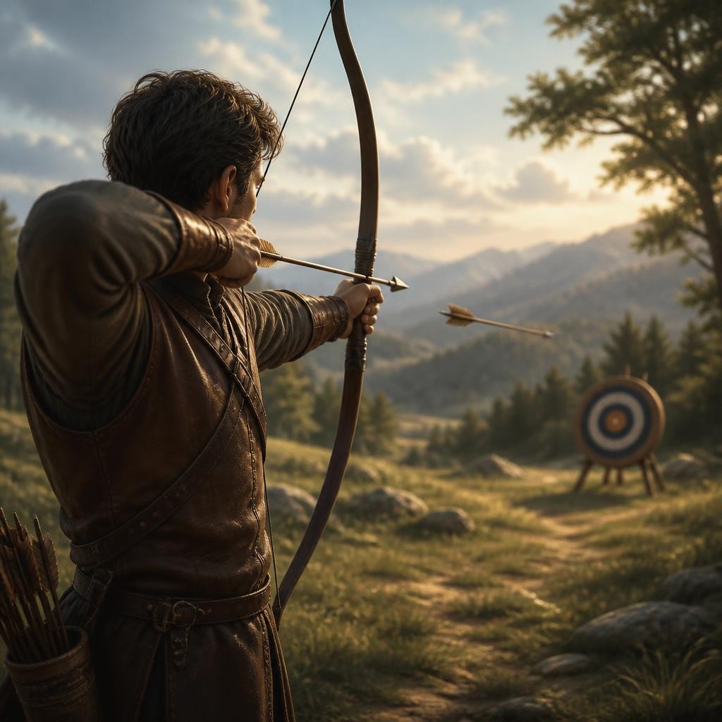 Illustration for the English word “arrow”