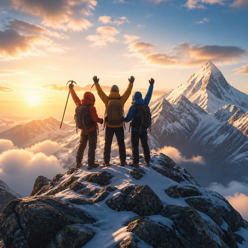 Illustration for the English word “ascent”