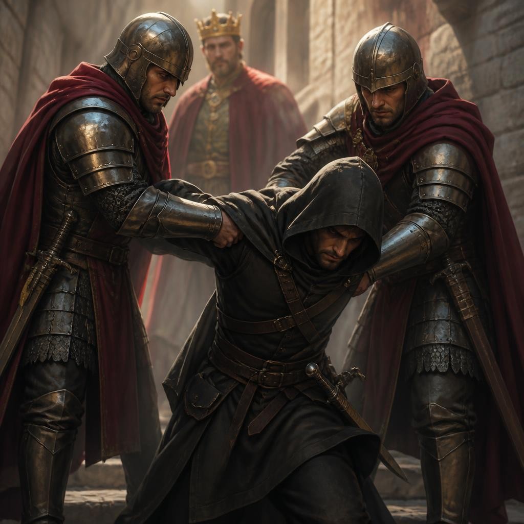 Illustration for the English word “assassin”