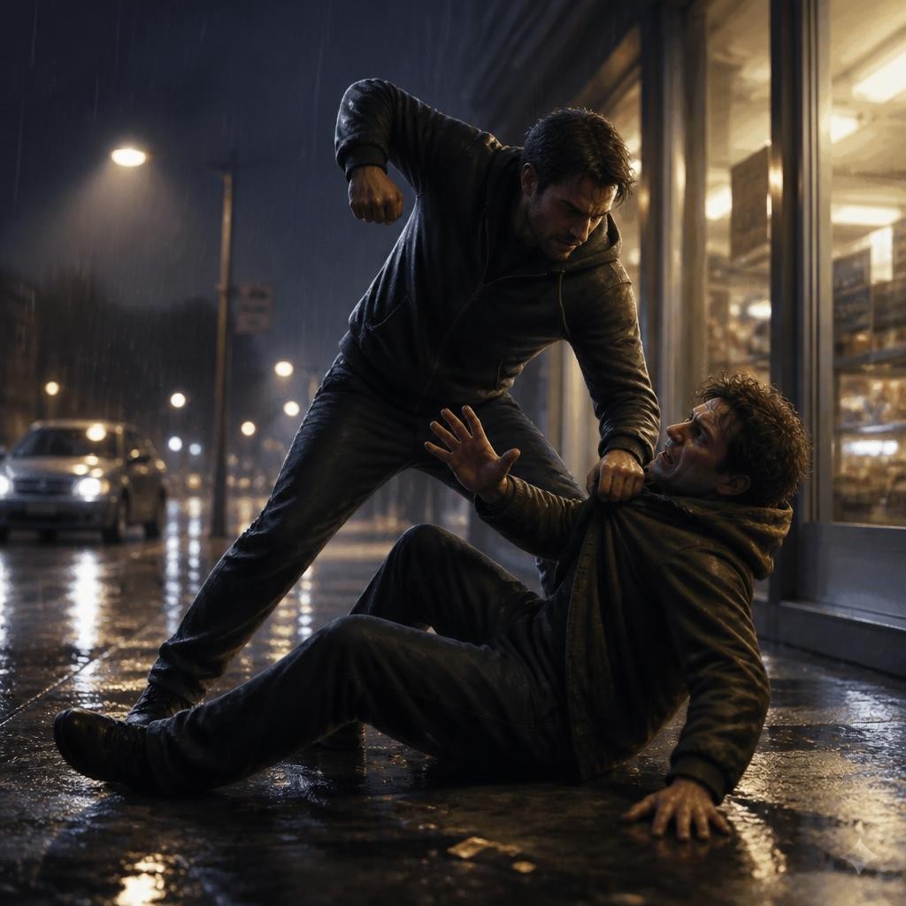 Illustration for the English word “assault”