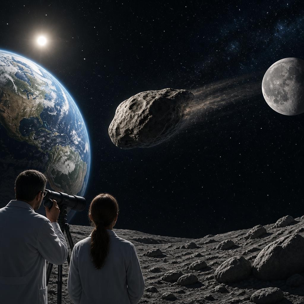 Illustration for the English word “asteroid”