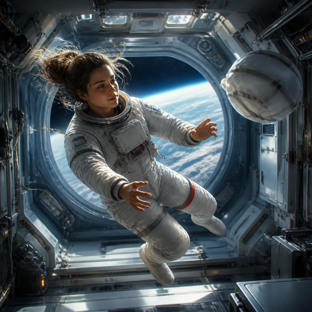 Illustration for the English word “astronaut”