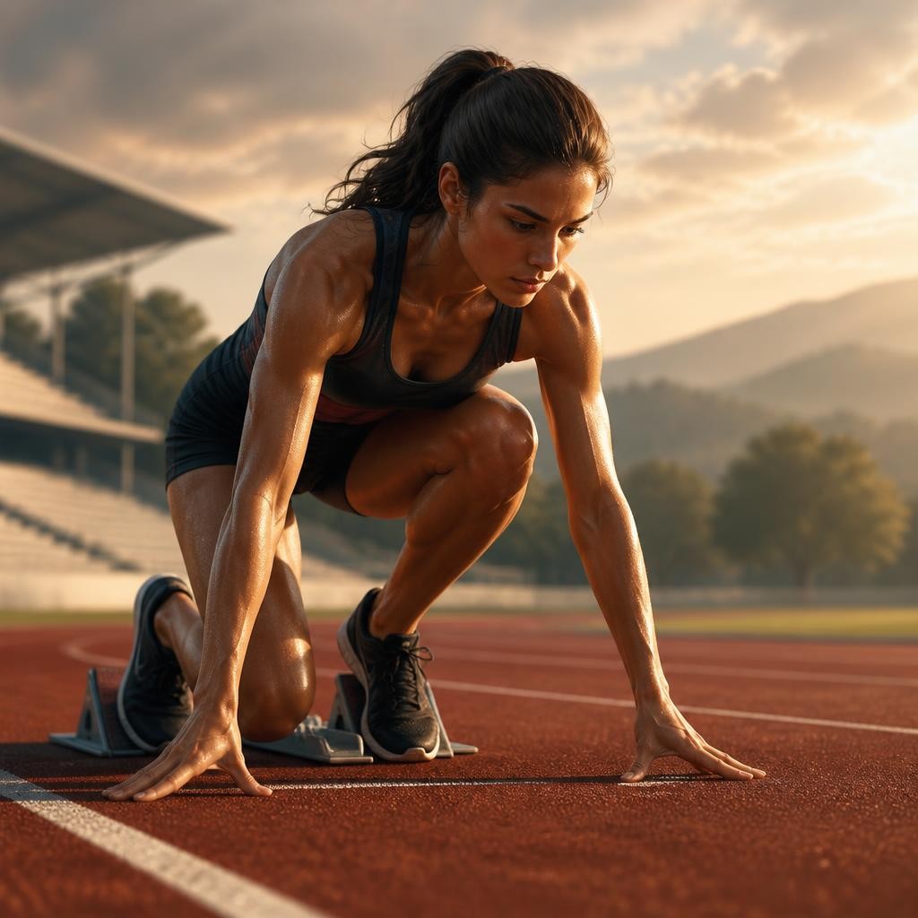 Illustration for the English word “athlete”