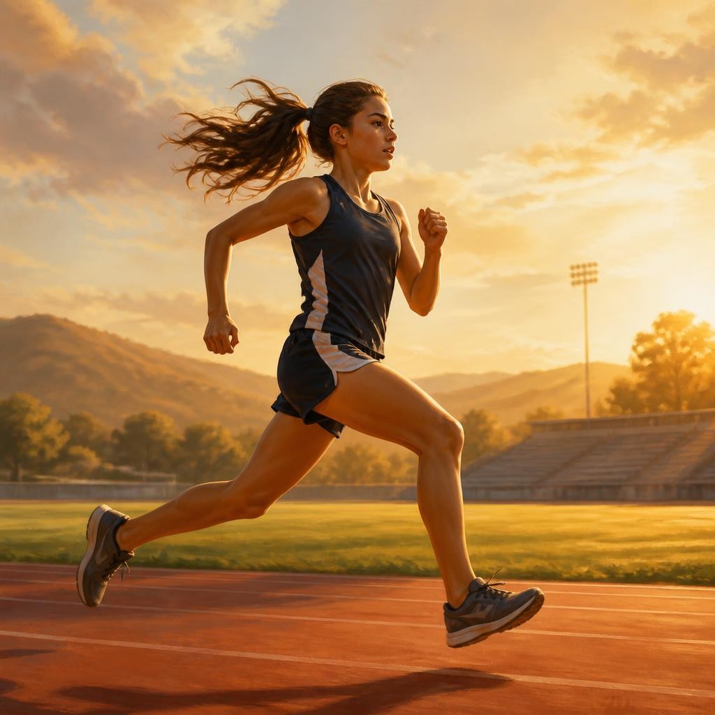 Illustration for the English word “athletics”
