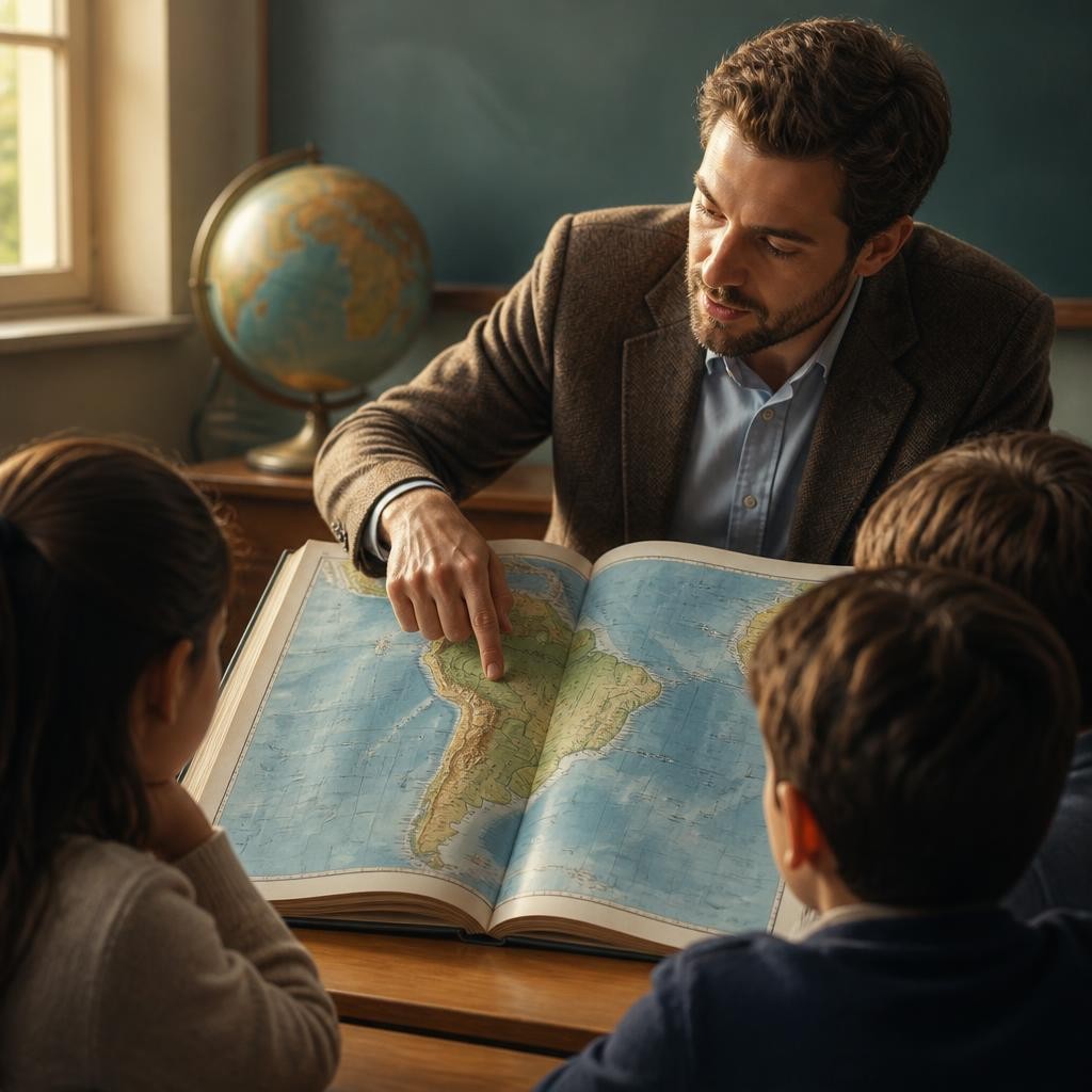 Illustration for the English word “atlas”