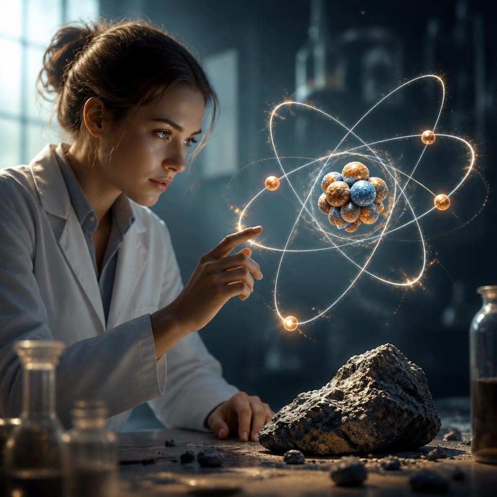 Illustration for the English word “atomic”