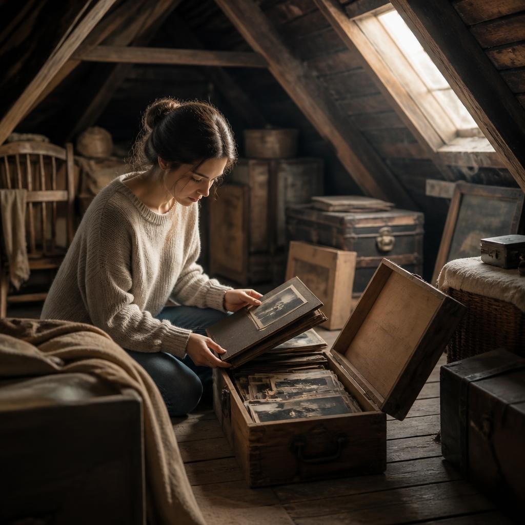 Illustration for the English word “attic”