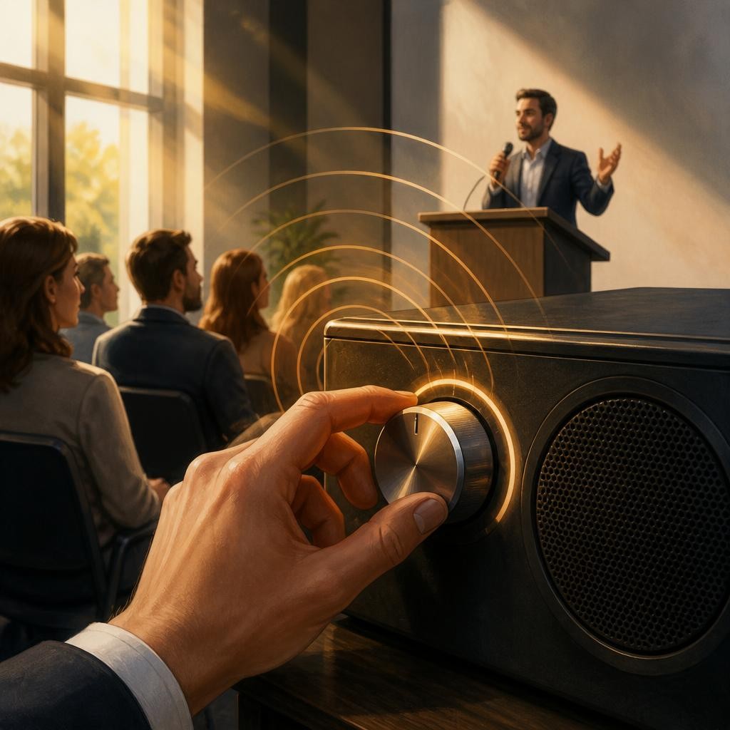 Illustration for the English word “audio”