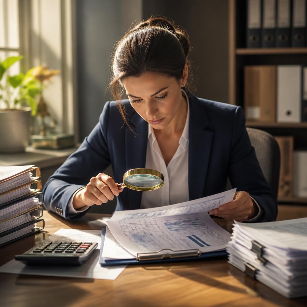 Illustration for the English word “audit”