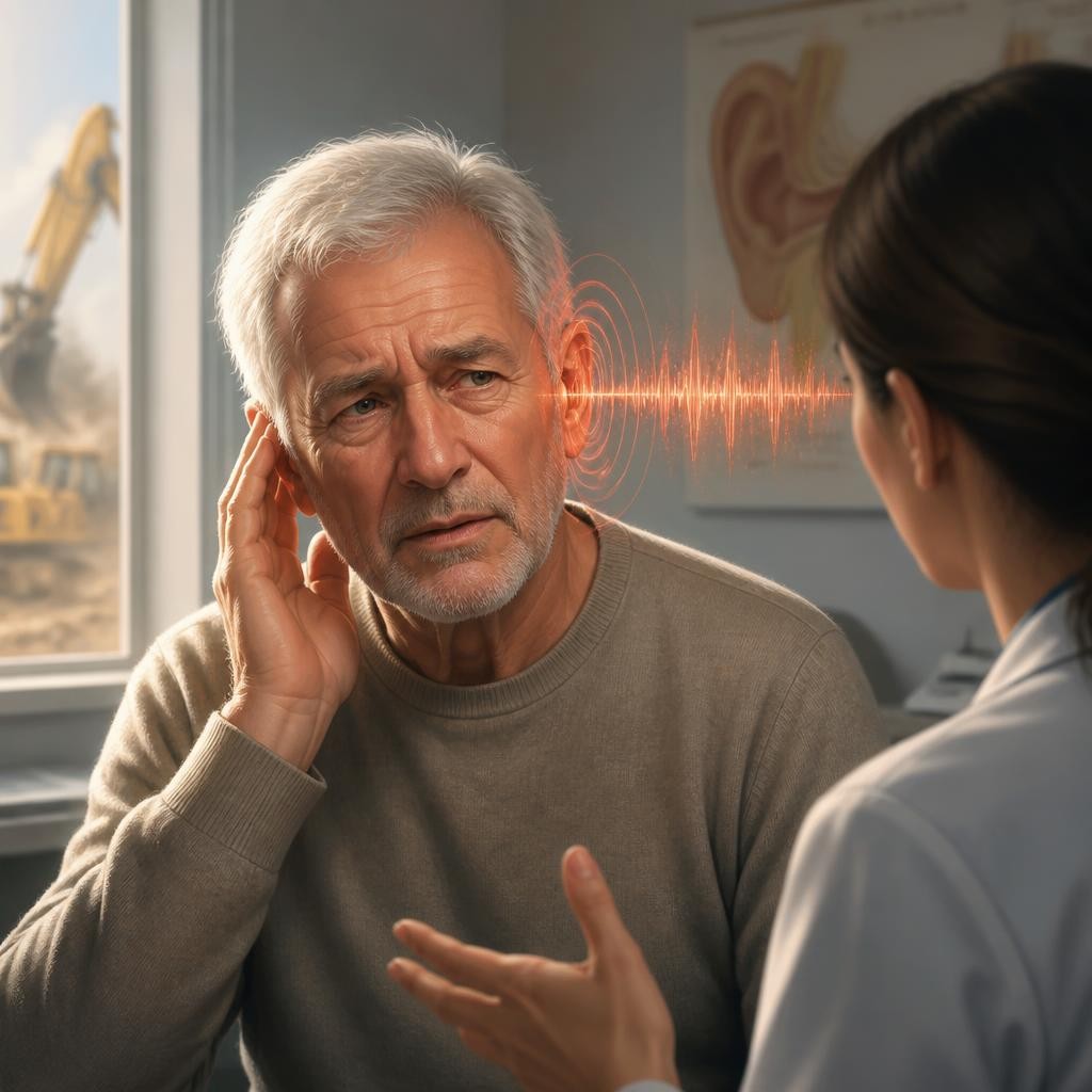 Illustration for the English word “auditory”