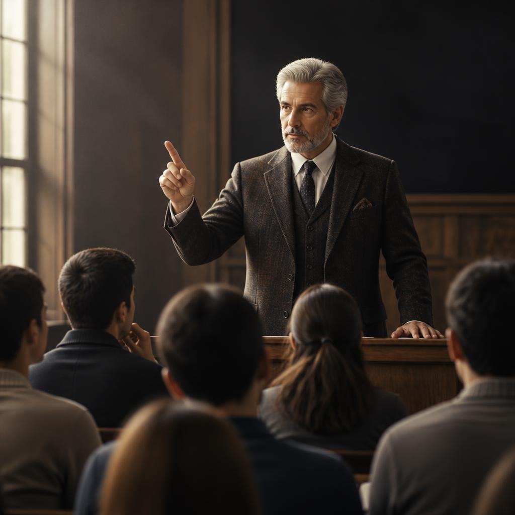 Illustration for the English word “authoritative”