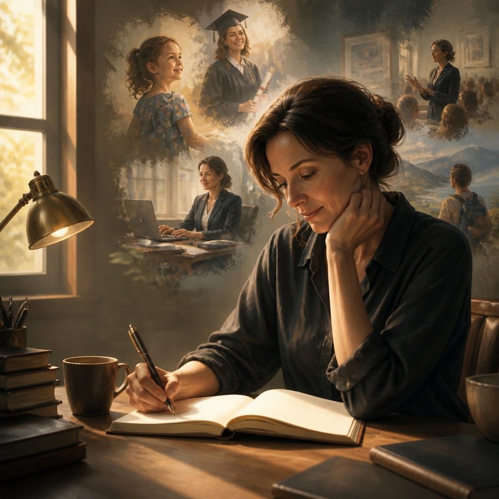 Illustration for the English word “autobiography”