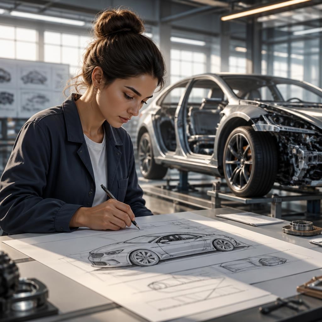 Illustration for the English word “automotive”