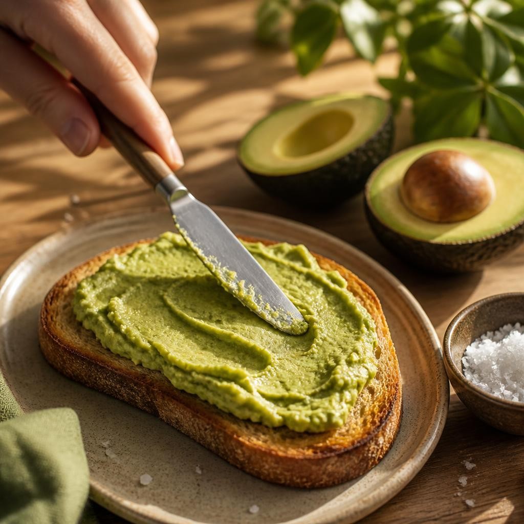 Illustration for the English word “avocado”