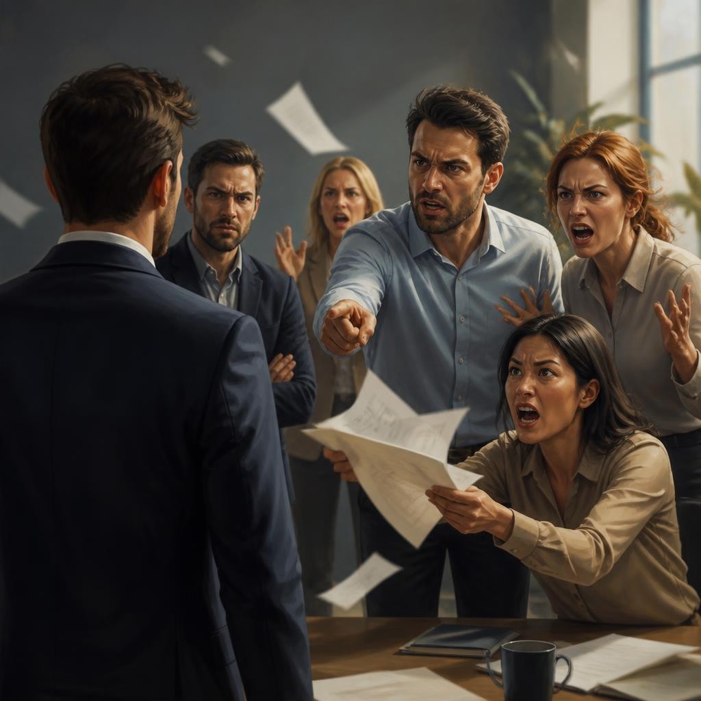 Illustration for the English word “backlash”