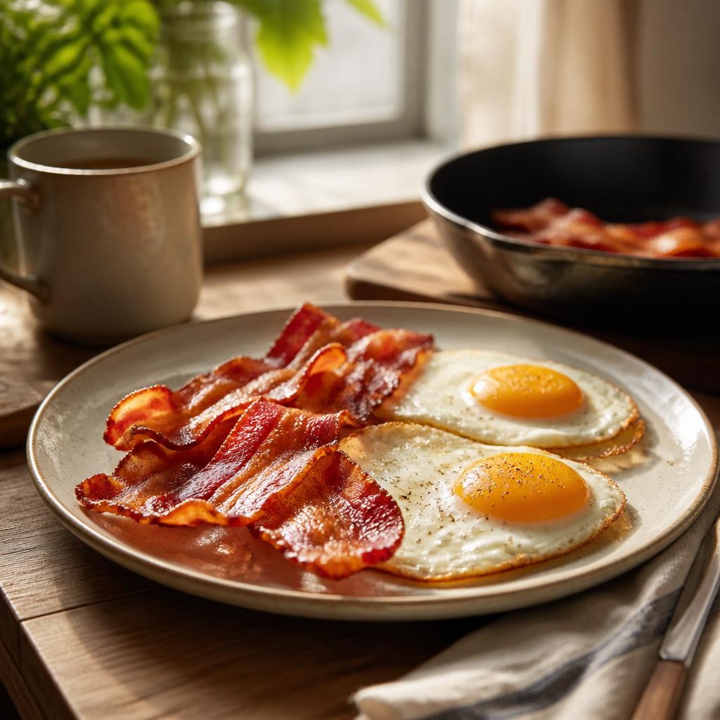 Illustration for the English word “bacon”